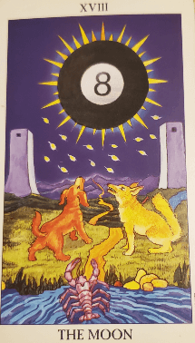 Moon tarot with magic 8 ball